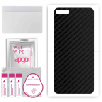 apgo Protective Skin Sticker for the back compatible with Huawei Y7 Pro (2018), Wrap Film, Foil, Vinyl - Pattern Carbon Black