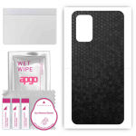 apgo Protective Skin Sticker for the back compatible with Oppo Reno9 A, Wrap Film, Foil, Vinyl - Pattern Black Honeycomb