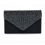 Mood naiste pidu Brial &Otilde;htune Clutch K&auml;ekott Rahakott Diamante Naiste kotid 21*5*13cm must