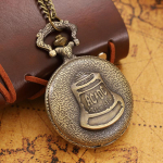 Antiikne Steampunk taskukell Bronze Hells Bell Muster Quartz Taskukell Kaelakee Ripats FOB kettkell Ideaalne valik kingitusteks meestele Naised