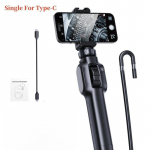 1080P HD autoinspektsiooni t&ouml;&ouml;stuslik C-t&uuml;&uuml;pi endoskoop 360&deg; kahesuunaline p&ouml;&ouml;rlev liigend IP64 veekindel kaamera 8 LED-iga IOS Android Universal 1M Single For Type-C