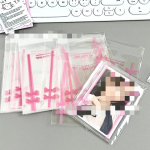 20 tk Korea armsas roosas mustas vibukaardiga isekleepuv kott Star 3-tolline fotokaart Kawaii DIY pakenditasku roosa