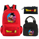3 tk/komplekt Seljakott Dragon Ball Prinditud raamatukott l&otilde;unakoti pliiatsikarbiga Teismelise Lapse T&uuml;druku Poisi Koolikott Seljakott