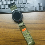 V&auml;rviline nailonist rihm Huami Amazfit T-rex 2 silmusega rihm Huami Amazfit Trex/Trex Pro/Trex Ultra asendusk&auml;epaela Tyrannosaurus k&auml;ev&otilde;ru jaoks T-Rex/T-Rex Pro roheline