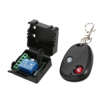 DC 12V 1CH juhtmevaba kaugl&uuml;liti relee vastuv&otilde;tja saatja universaalne kaugjuhtimispuldi l&uuml;liti moodul ja RF saatja kaugjuhtimispuldid 1527 Pack of 1 must