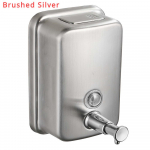 500 ml roostevabast terasest seinale kinnitatav seebi dosaator, suure mahutavusega kaubanduslik kvaliteet vannituppa hotelli restorani koduseks roostevastase disainiga Brushed Silver