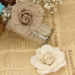 2tk 9cm K&auml;sitsi valmistatud džuudist Hesseni kotiriie lilled Rose Shabby Chic maal&auml;hedane pulmakaunistuslaud J&otilde;ulupeo meisterdamise tarvikud khaki