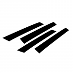 4 tk l&auml;ikiv must autoakna samba postid, sobib Ford Ranger T7 2016-2018 autokleebiste jaoks