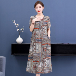 Vintage pikk kleit naistele l&uuml;hikeste varrukatega elegantsed kleidid suvel XL