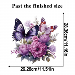 V&auml;rvilised liblik&otilde;ielised taimede seinakleebised Veekindel vannitoa-WC kleebis 30x30cm