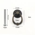 12 tk Vintage messingist riputusr&otilde;ngas t&otilde;mbab riidekapi sahtli m&ouml;&ouml;bel riistvara tarvikud nupud &uuml;mmarguse kapi sahtel &Uuml;he auguga riputusr&otilde;nga nupud 12pcs+12pcs(screws)