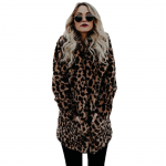 Talvine mood Kvaliteetne Kunstkarusnahast Vest mantel Luksus Soe Naiste Vestid Joped Naiste Mantlid Jope XXXL leopard