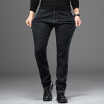 Mood k&otilde;rgekvaliteedilised s&uuml;gis- ja talvised lahtised teksad Stretch p&uuml;ksid sirge jalaga &auml;ri vabaaja pluss fliis paksud meeste p&uuml;ksid 28 tumesinine v&auml;rv