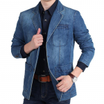 Kevad ja s&uuml;gis Uus teksakost&uuml;&uuml;m Meeste vabaaja lahtine suur suurus Noorte teksajakk 4XL