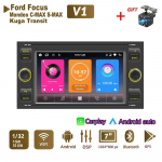 Autoraadio multimeediumipleier Ford Focus 2007 Mondeo S-max C MAX Kuga Galaxy Fiesta Transit Fusion 2 Din Android Carplay GPS Autoradio 1+32GB jaoks must