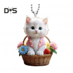 J&otilde;uluautode tarvikud Rippuv kaunistus Kerge kassikujuline disain koos kaelapaelaga, mida on lihtne riputada j&otilde;ulupuu kaunistus Cat