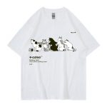 2023 Unisex hip-hop T-s&auml;rk T&auml;navar&otilde;ivad Jaapani Kanji Harajuku Funny Cat WoUnisex T-s&auml;rk 2XL