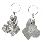 Great Dane I - Silver-plated pendant with a dog in a decorative box, handbag decoration, backpack pendant by Art-Dog brand