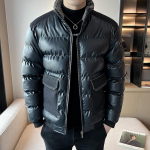 Meeste puuvillase polsterdatud mantel talv uus Korea stiil trendikas noorte meeste mood vabaaja paksendatud suures suuruses p&uuml;stkraega nahast puuvillase polsterdatud jope M