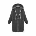 S&uuml;gistalvine naiste vabaaja lukuga kapuutsikud kapuutsid Pikad varrukad avara kapuutsiga joped T&otilde;mblukuga tasku Maxi suuruses dressipluus Spordiriided XXXXXL tumehall v&auml;rv