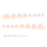 24 tk Kantavad k&uuml;&uuml;ned l&uuml;hikesed valged prantsuse varbak&uuml;&uuml;nte plaaster, manik&uuml;&uuml;r 10 ml One Size