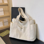 Preppy Style &otilde;lakott Naistele Suure mahutavusega k&auml;ekott Juhuslik mitmek&uuml;lgne t&auml;iskangast kott Tudengite kandikott 38x13x28cm khaki