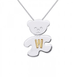 LEA &; ARTHUR - Laste ripatsi motiiv (KARUPOEG) H&otilde;bedane 925 tuhandeid roodiumiga kaetud ja; (T&auml;ht W) Kollase kullaga kaetud