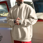 Meeste Retro pikkade varrukatega kapuuts kapuutsiga dressipluus Topid jakk mantel Outwear XXXXXL armee roheline v&auml;rv