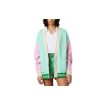 Adidas Originals SS23 Adicolor 70ndate Retro Seeria Kootud Kardigan V&auml;rviplokk L&otilde;tv Pikkade Varrukatega Spordikootud Riided Naiste Kardiganid Lihtne-Roheline IK7494 XXS
