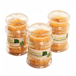 Hambaork kast bambusest hambaork &uuml;hekordselt kasutatav kahepealine hambaork kaasaskantav peen hambaork Hotel Home Pagoda hambaork 1pcs