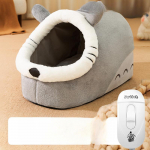 S&uuml;gis- ja talve soojendusega koerakuut, et hoida sooja ja paksendatud koera poolsuletud elektriline tekk, kass, teddy, pomeranian, kassi kuut, lemmiklooma kuut L