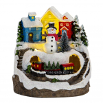 Vaigust j&otilde;uluk&uuml;la hoone LED-tulede ja muusikaga p&ouml;&ouml;rleva rongiga helendav muusikamaja j&otilde;ulude helendav vaigust kaunistus