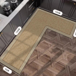 K&ouml;&ouml;givaip L-kujuline libisemiskindel p&otilde;randamatt Diatomiga muda imavad matid Kodukaunistuse vaip &Otilde;li imav imitatsioon Linased vaibad 80x160x45cm