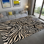 Leopardikujuline ja sebra triibuline vaip libisemiskindel pestav flanellist ruumivaip kodu elutuppa magamistuppa vaip s&ouml;&ouml;gituppa k&ouml;&ouml;gi p&otilde;randamatt 140x200cm-55x79in