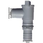 PVC basseini filtripumba adapter Intex Bestway PoolSun basseini &auml;ravooluklapp kuulventiil Sobib 32 mm voolikuliitmikele