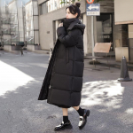 Eriti pikk pahkluu pikkusega puuvillane jope p&otilde;lvedeni naiste talvejope 2023, uus avar sulejope S roosa