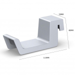 PS5 &otilde;hukese hoidiku horisontaalse kronsteini statiiv koos 4-pordilise USB-jaoturi alusega PS5 &otilde;hukese plaadi ja digitaalse m&auml;ngukonsooli dokikinnitushoidiku jaoks