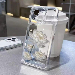 Valge Lotuse silikoon&uuml;mbris: &Uuml;hildub iPhone 11/12/13/15 Pro Maxiga, t&auml;ielik kaitse, kukkumisvastane Apple 15