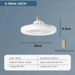 LED laeventilaatori valgusti kaugjuhtimispult reguleeritav v&auml;rvitemperatuur ja heledus mitmekiiruseline magamistuba elutuba sisevalgustus No 27 Bases