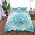 Vintage Jade Mandala Roheline Tekikate Komplekt King Queen Topelt T&auml;is Twin &Uuml;he Suurusega Poiste Voodipesu Komplekt AU Single(140x210cm)