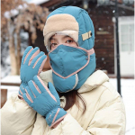 Naiste uus pl&uuml;&uuml;si ja paksu tuulekindla n&auml;okaitsega talvem&uuml;ts elektrirattas&otilde;idu soojaks hoidmiseks meeste peakattega puuvillane m&uuml;ts one size