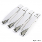 Kroomitud uksek&auml;epideme kausi trimmiga uksek&auml;epideme katte auto stiil Nissan Qashqai J10 Sentra Altima Quest Maxima Frontier 200-2013 jaoks h&otilde;be