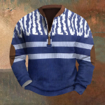 Meeste Retro Casual gradienttr&uuml;kiga kampsun L