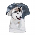 Uus Suvine Alaska malamuut 3D-tr&uuml;kiga T-s&auml;rk Meestele Naistele Koer Loom O-kaelusega L&uuml;hikeste varrukatega &Uuml;lisuur Harajuku T-s&auml;rgid Topid Laste Riided XL