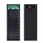 Eemaldatav USB 10*18650 Power Banki korpus 22,5W 15W Mobiiltelefoni kiirlaadija Hoiustamine DIY 18650 Akuhoidik Laadimiskarp 10W must