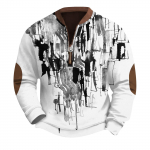 Meeste Retro Casual gradienttr&uuml;kiga kampsun XXXXL