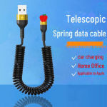 Sisset&otilde;mmatav Apple'i andmesidekaabel iPhone 11/14/12/8+/7/6s jaoks - Mobiilne laadimiskaabel 1m spring type