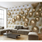 Moodne tapeet Golden Ball Soft Pack seinamaaling Hotelli Badroom Elutoa taust Suur seinamaaling 200 cm(W) x 140 cm(H)
