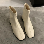 Seemisnahast pahkluusaapad naiste madalad nahast kingad naine 2025 trend elegantsed retro talvised Chelsead saapad lukuga vabaaja lumesaapad naised 35 beež