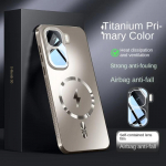 Magsafe &uuml;mbris VIVO IQOO Neo 10 Pro jaoks, matt, j&auml;&auml;tunud, p&otilde;rutuskindel, objektiivikaitsekile, tagakaas IQOO 13 12 Pro S20 &uuml;mbriste jaoks IQOO Neo 10 kuld